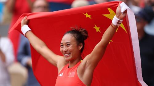 Image for Zheng Qinwen prevailed over Donna Vekic to win Olympic gold