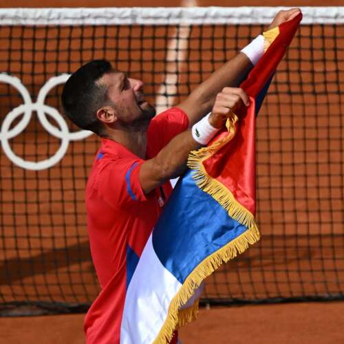 Image for Highlights from Novak Djokovic's gold medal match in Paris