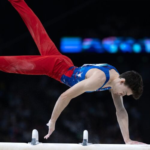 Image for Nedoroscik heroic on pommel horse to clinch bronze